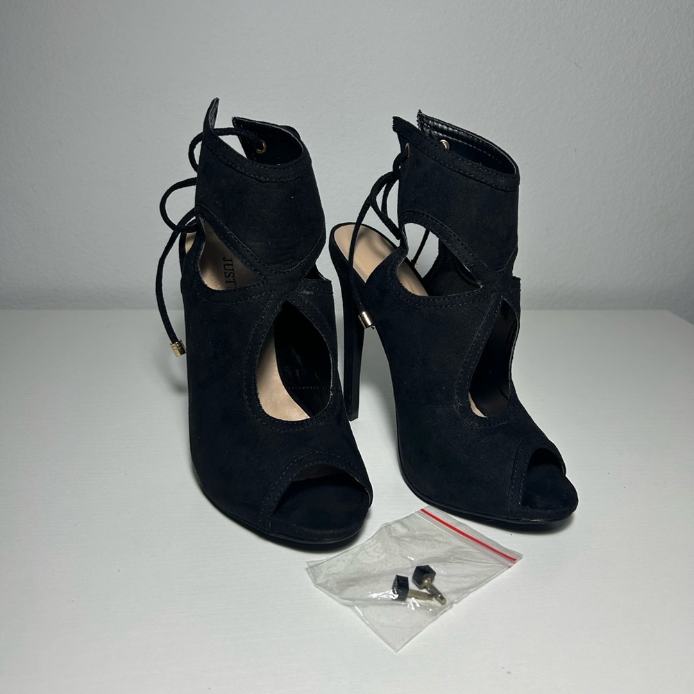 JustFab Sharla Open Toed Heels